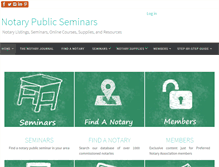 Tablet Screenshot of notarypublicseminars.com